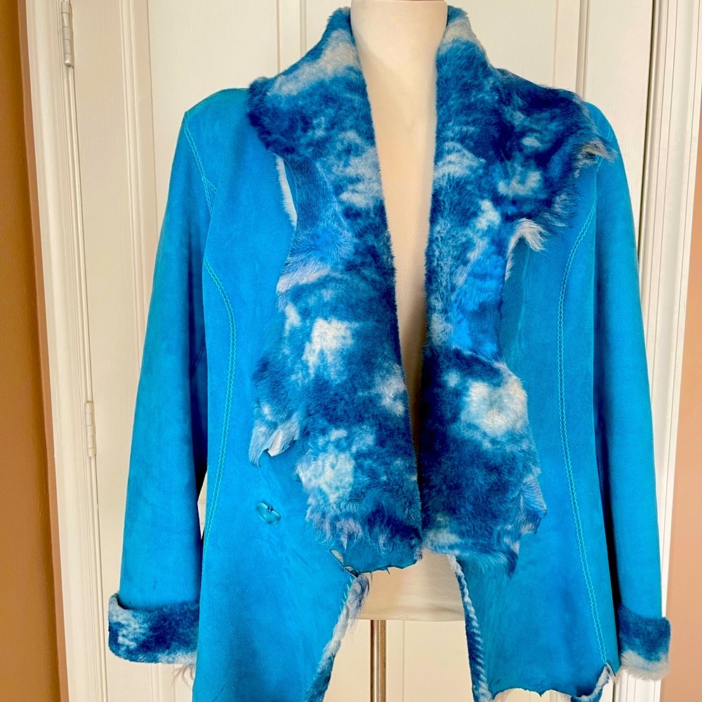 Vintage suede and shearling women’s jacket